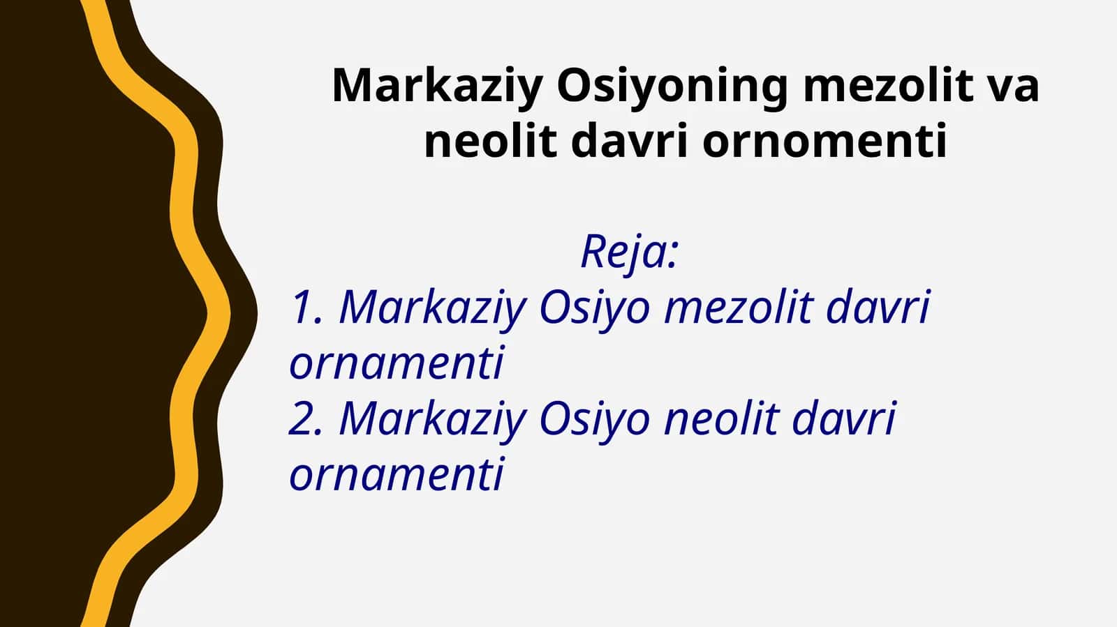 Markaziy Osiyoning mezolit va neolit davri ornomenti 1