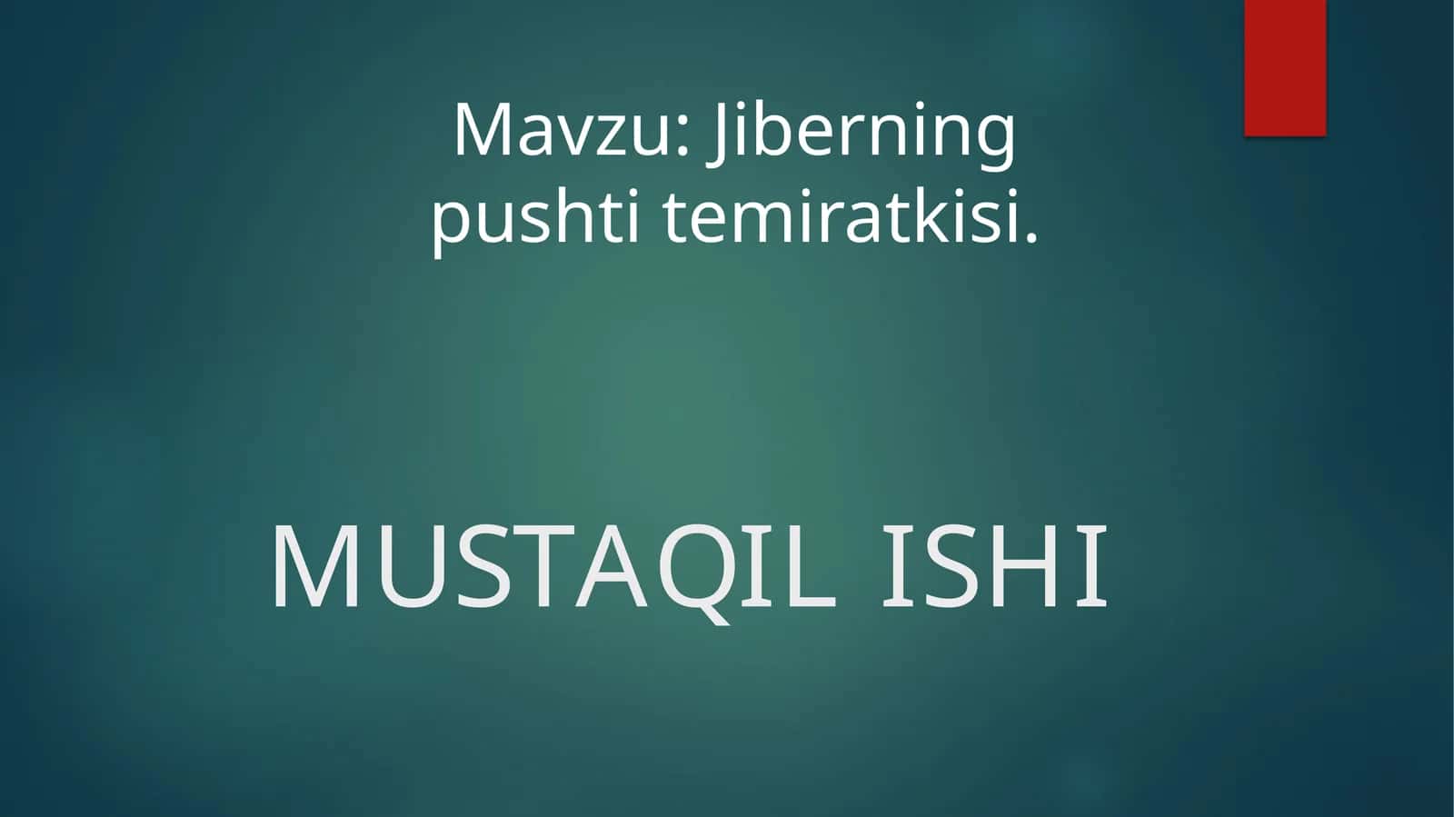 Jiberning pushti temiratkisi 1