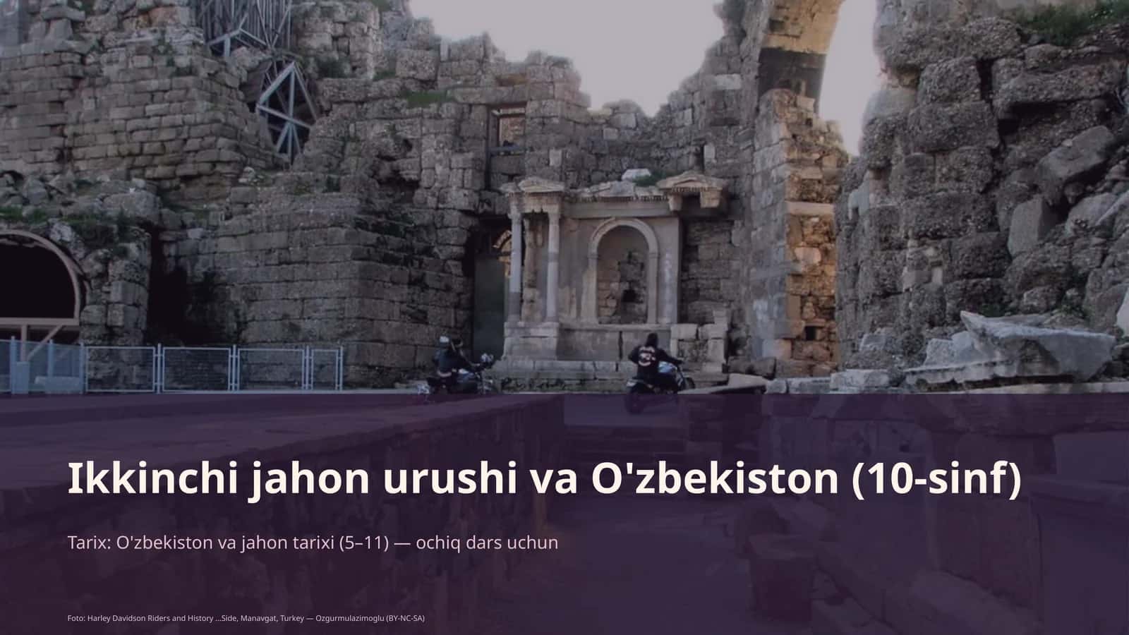 Ikkinchi jahon urushi va O'zbekiston (10-sinf) 1