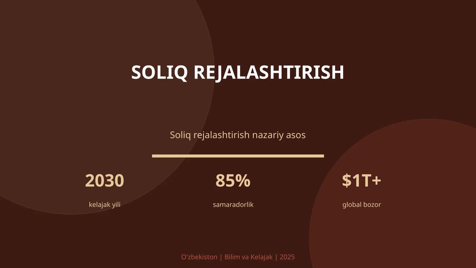 Soliq rejalashtirish 1