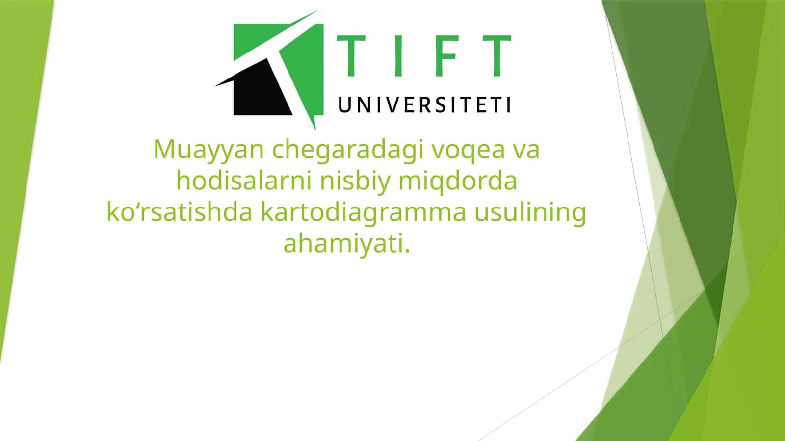 Muayyan chegaradagi voqea va hodisalarni nisbiy miqdorda ko‘rsatishda kartodiagramma usulining ahamiyati 1