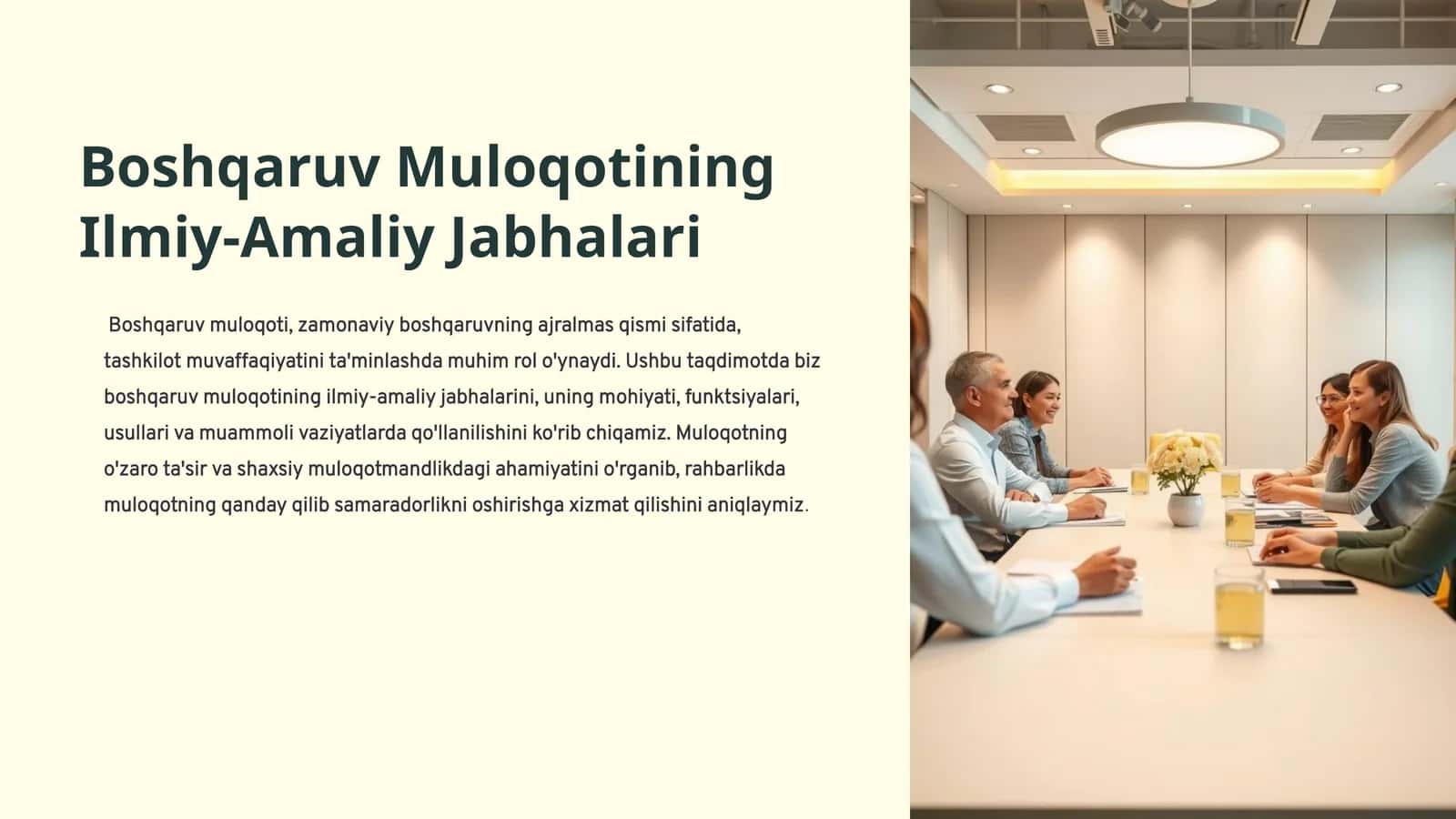 Boshqaruv Muloqotining Ilmiy-Amaliy Jabhalari 1