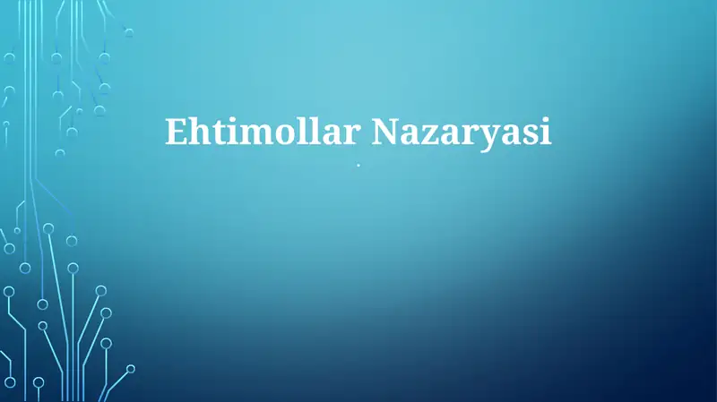 Ehtimollar Nazaryasi 1