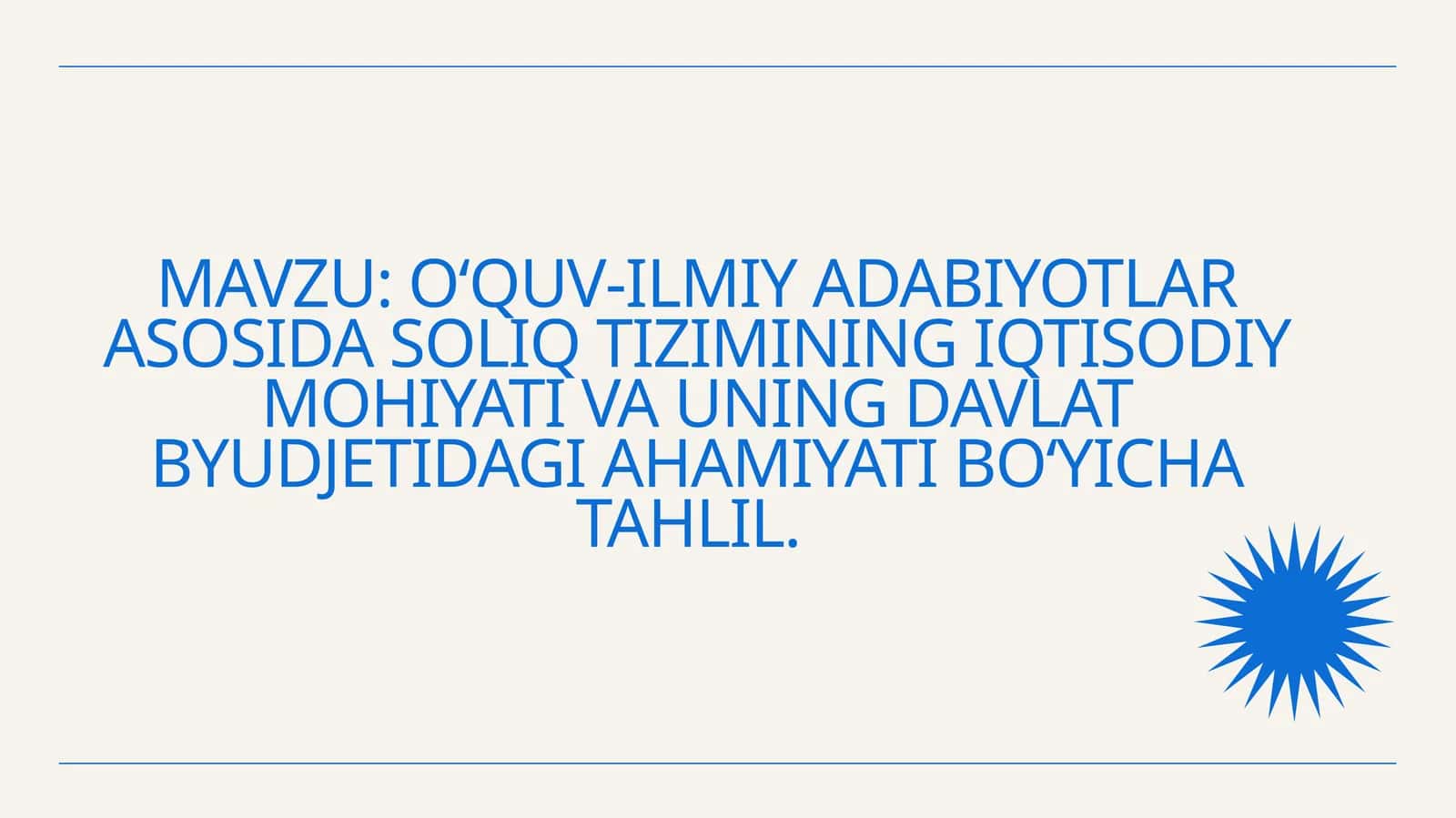 Oʻquv-ilmiy adabiyotlar asosida soliq tizimining iqtisodiy mohiyati va uning davlat byudjetidagi 1