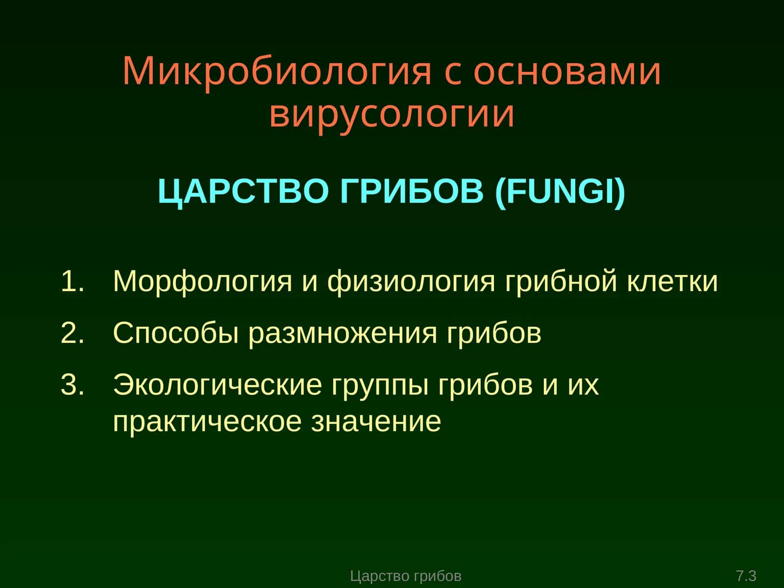 Морфология и физиология грибной клетки 1
