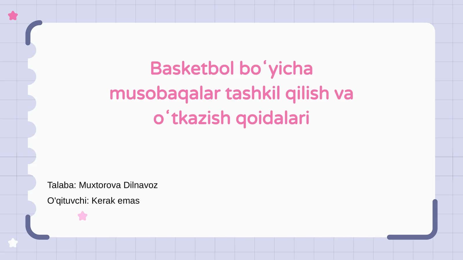 Basketbol boʻyicha musobaqalar tashkil qilish va oʻtkazish qoidalari 1