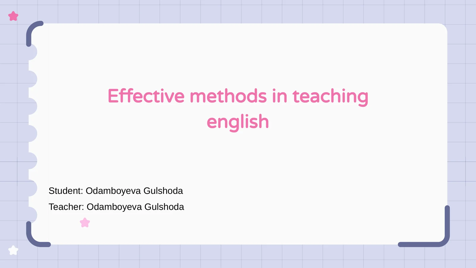 Effective methods in teaching English 1