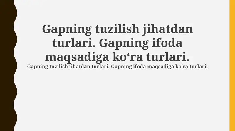 Sodda va qo'shimcha gaplar 1