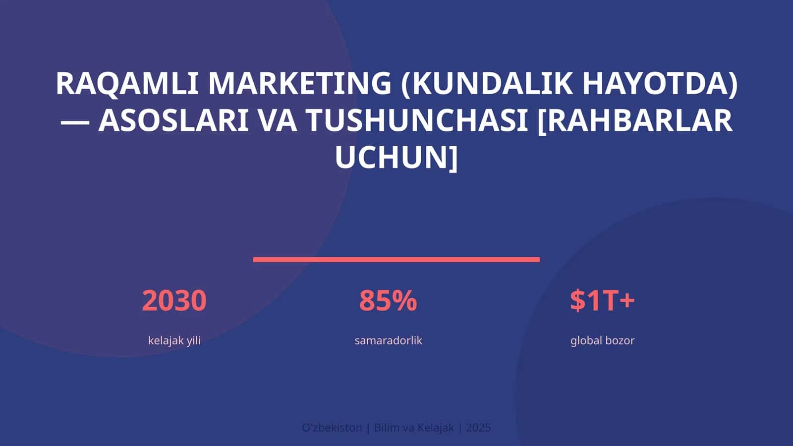 RAQAMLI MARKETING (KUNDALIK HAYOTDA) — ASOSLARI VA TUSHUNCHASI [RAHBARLAR UCHUN] 1
