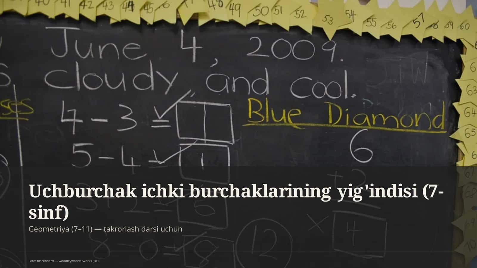Uchburchak ichki burchaklarining yig'indisi (7-sinf) 1