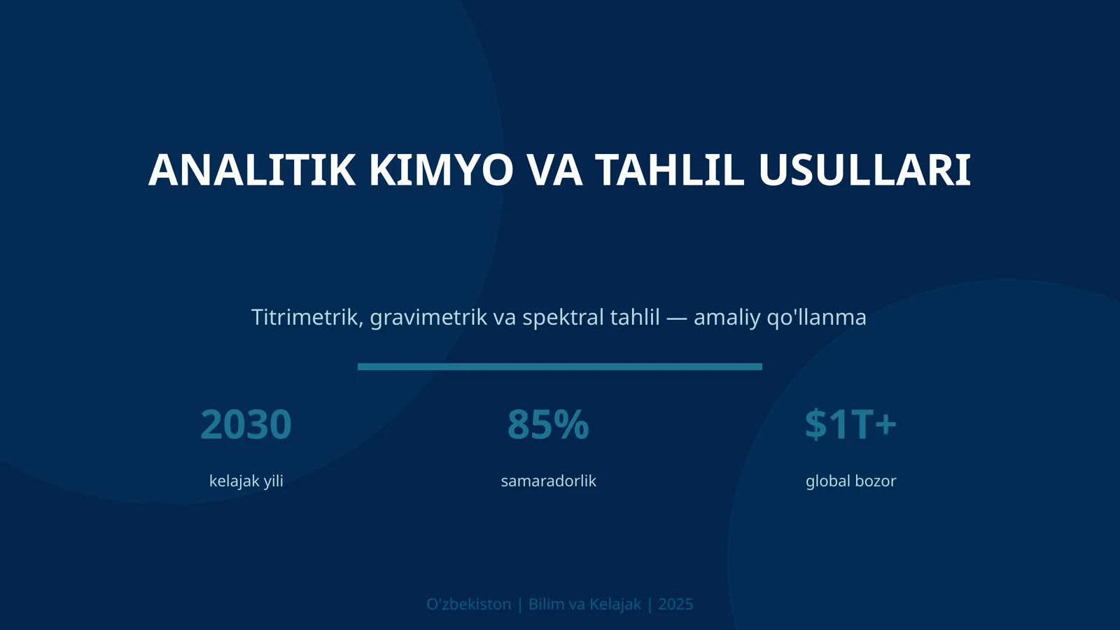 ANALITIK KIMYO VA TAHLIL USULLARI 1
