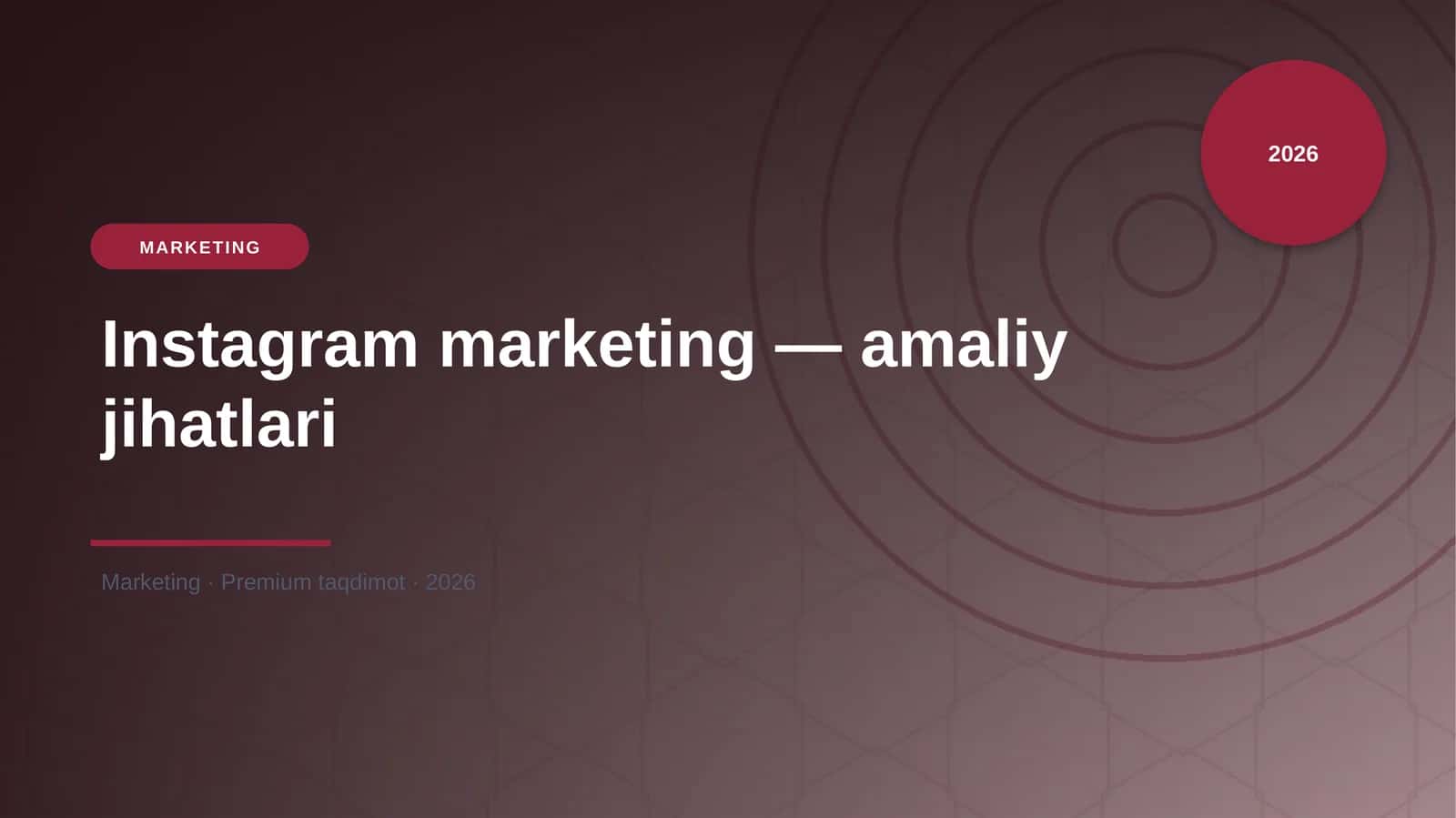 Instagram marketing — amaliy jihatlari 1