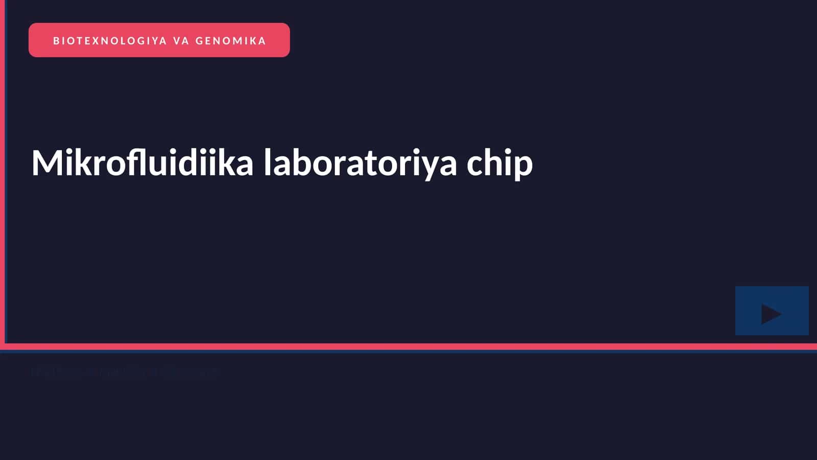 Mikrofluidiika laboratoriya chip 1