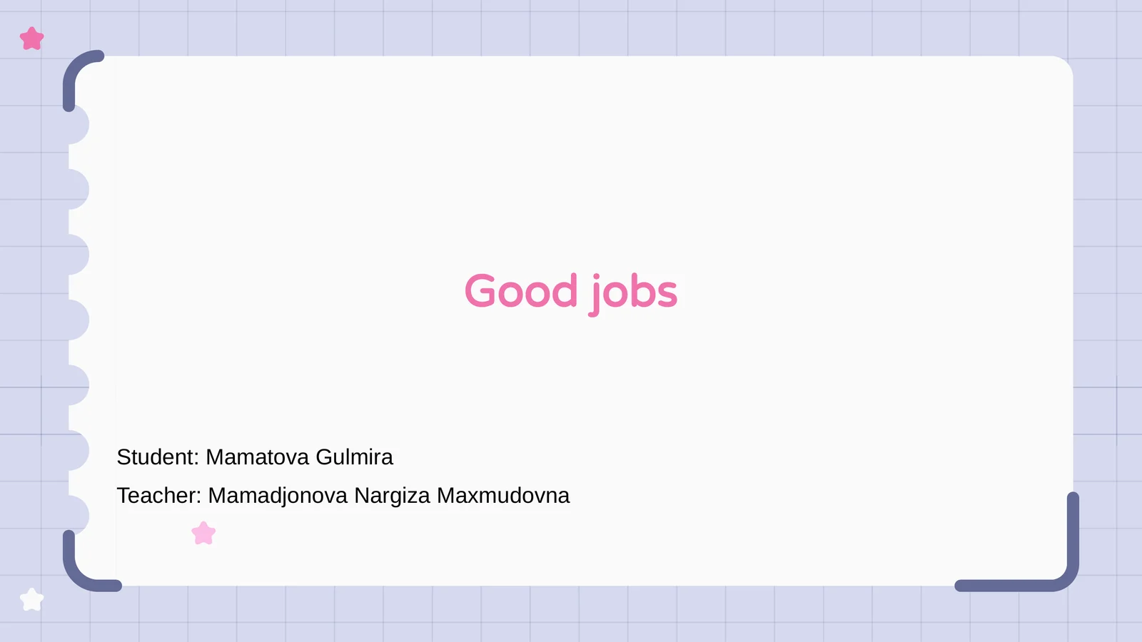 Good jobs 1
