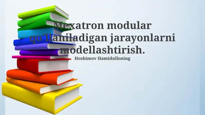 Mexatron Modul Dasturlash Jarayonini Modellashtirish 1