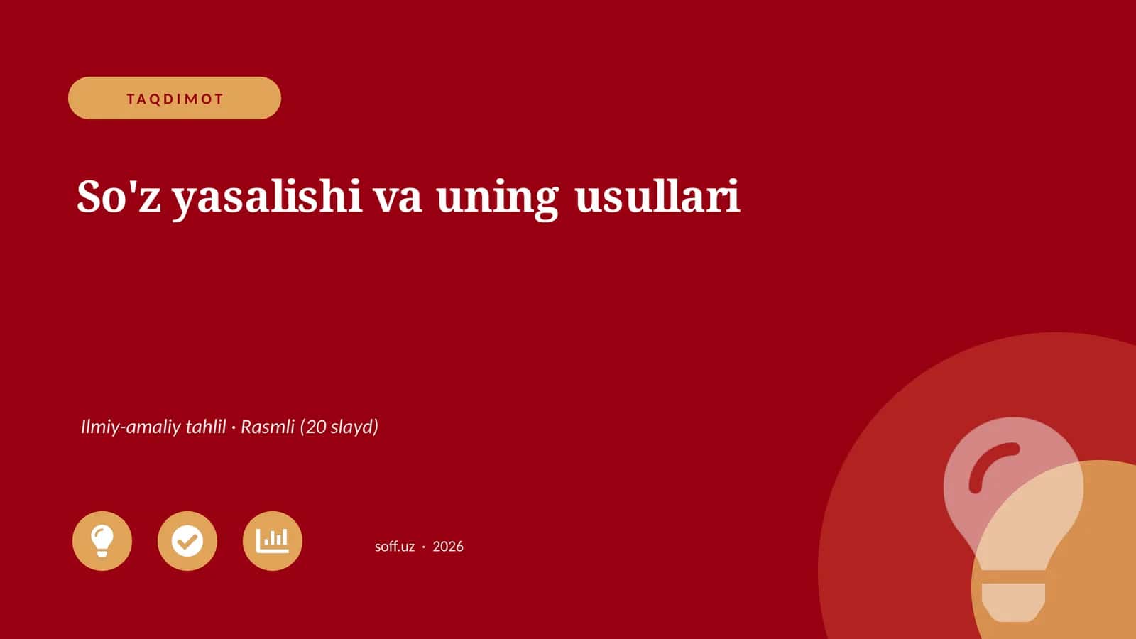 So'z yasalishi va uning usullari 1