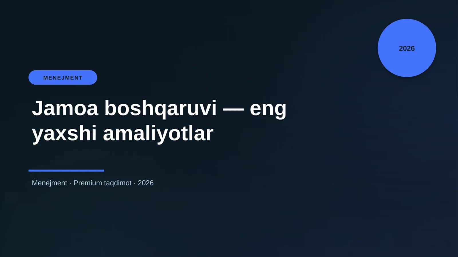 Jamoa boshqaruvi — eng yaxshi amaliyotlar 1