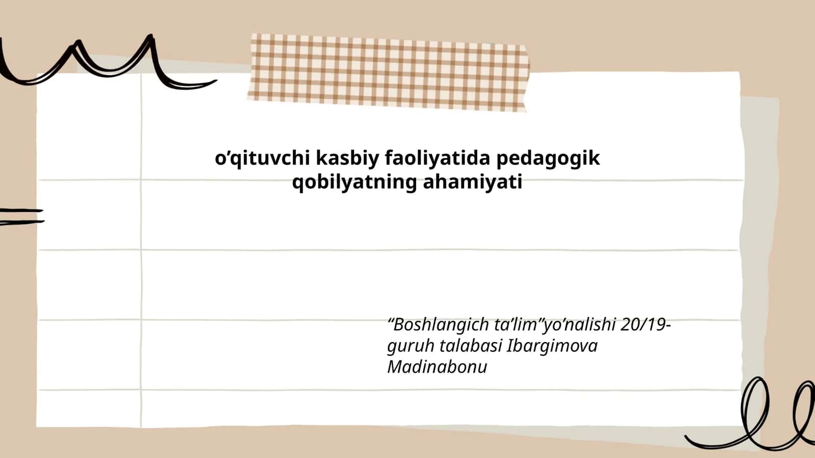 O‘qituvchi kasbiy faoliyatida pedagogik qobilyatning ahamiyati 1