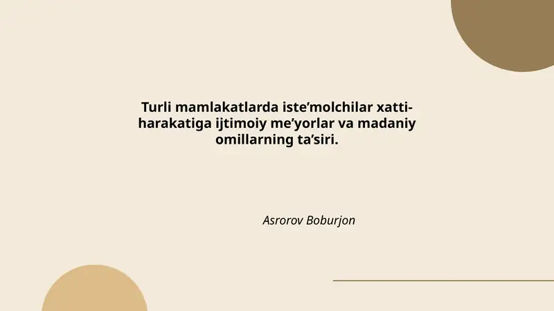 Madaniy qadriyatlar va iste’molchilarning brend tanlovi 1