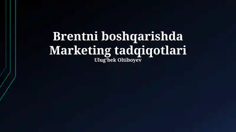 Marketing tadqiqotlari