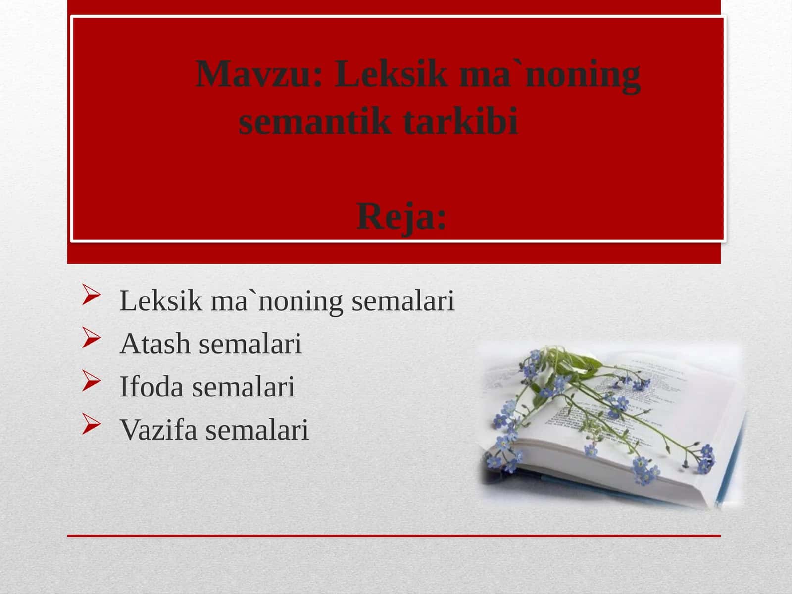 Leksik ma`noning semantik tarkibi 1