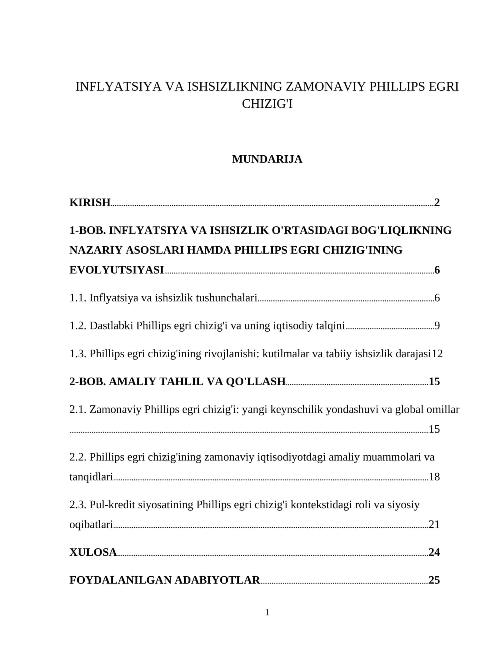 Zamonaviy Phillips egri chizig'i 1