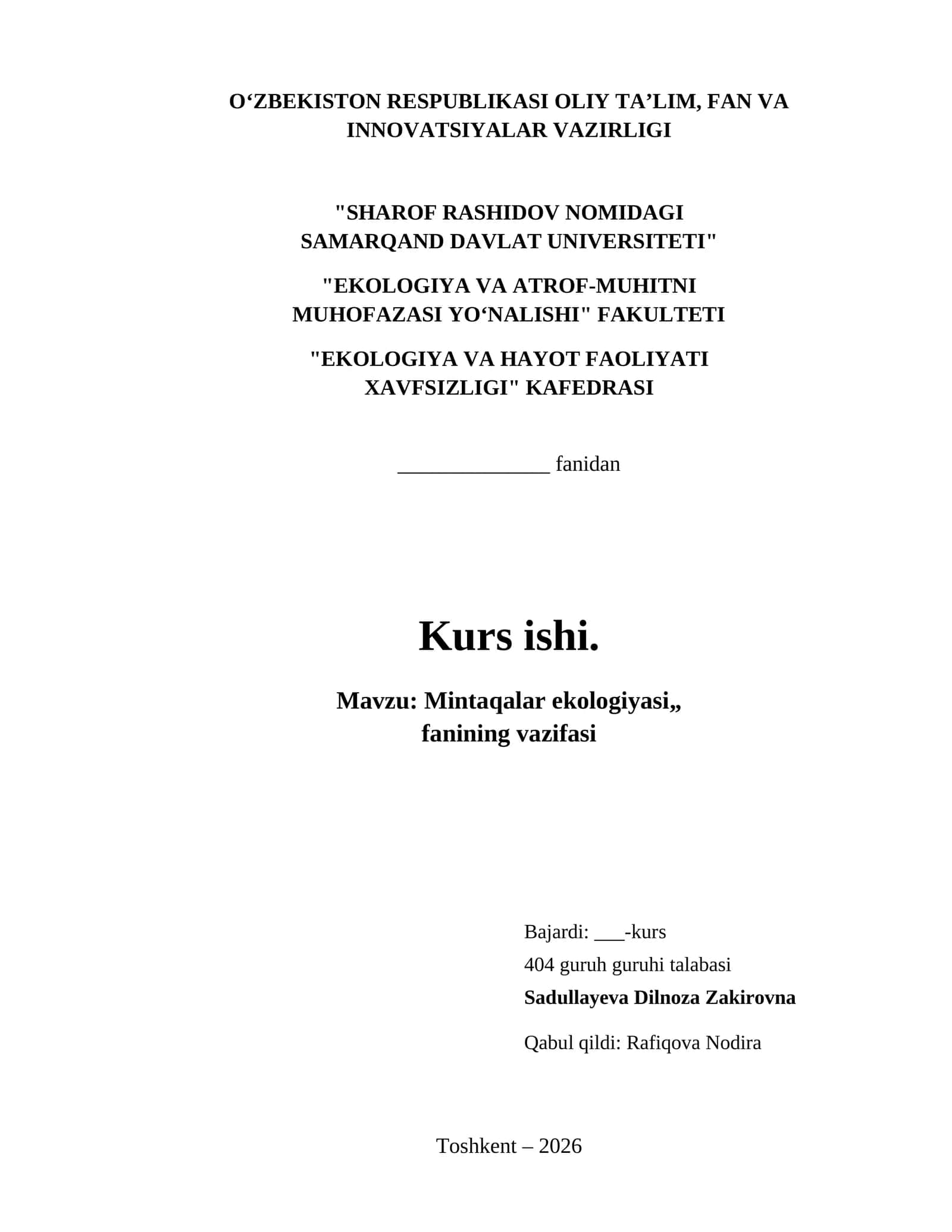 Mintaqalar ekologiyasi„ 1