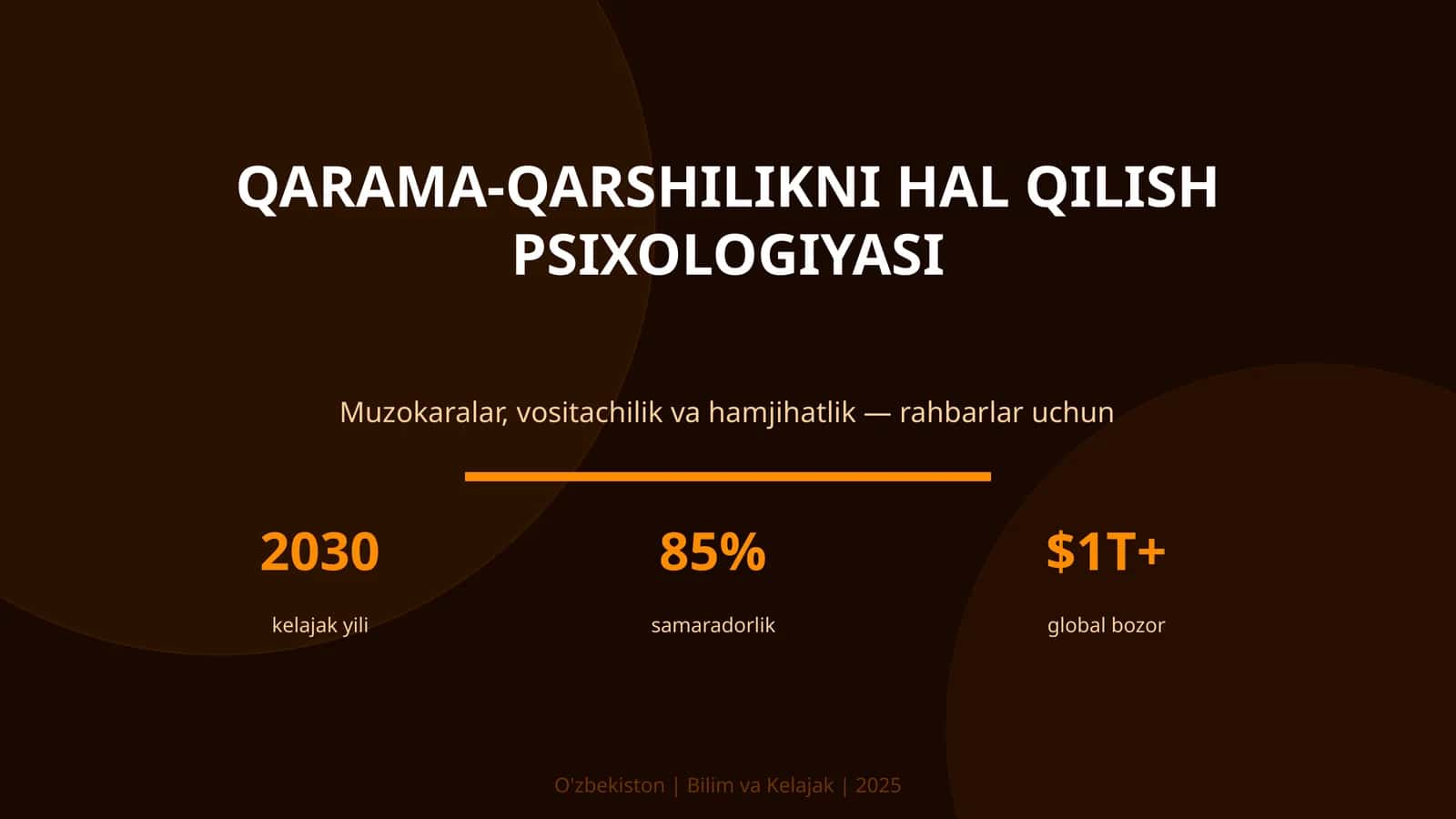 QARAMA-QARSHILIKNI HAL QILISH PSIXOLOGIYASI 1