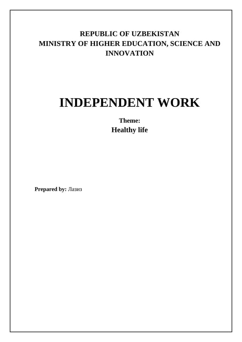 Healthy life 1