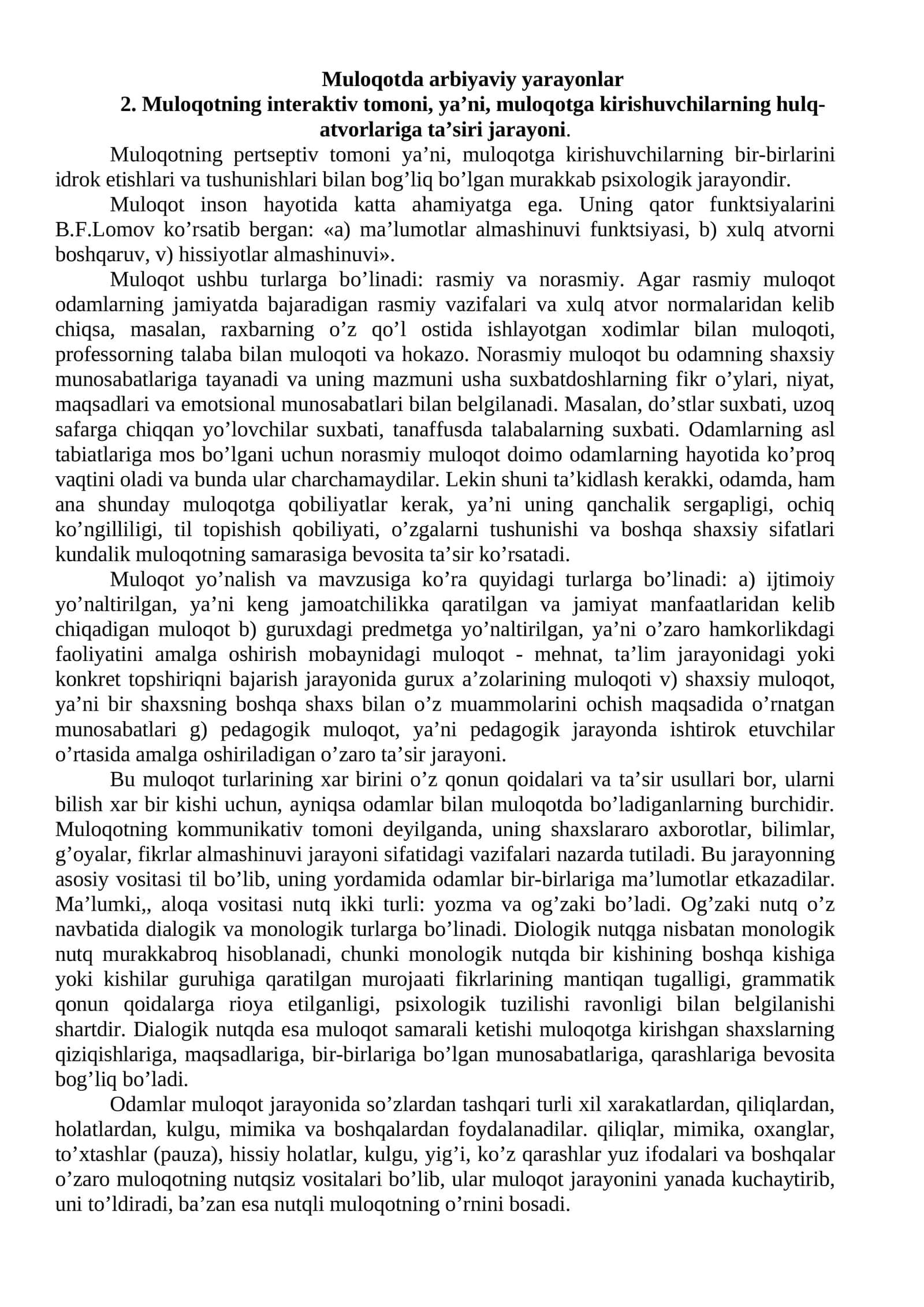 Muloqotda arbiyaviy yarayonlar 1