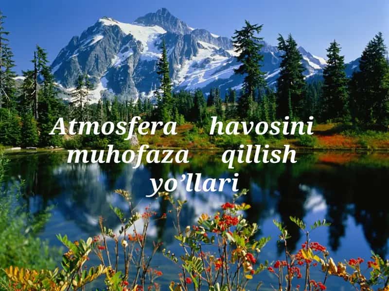 Atmosfera havosini muhofaza qillish yo’llari 1