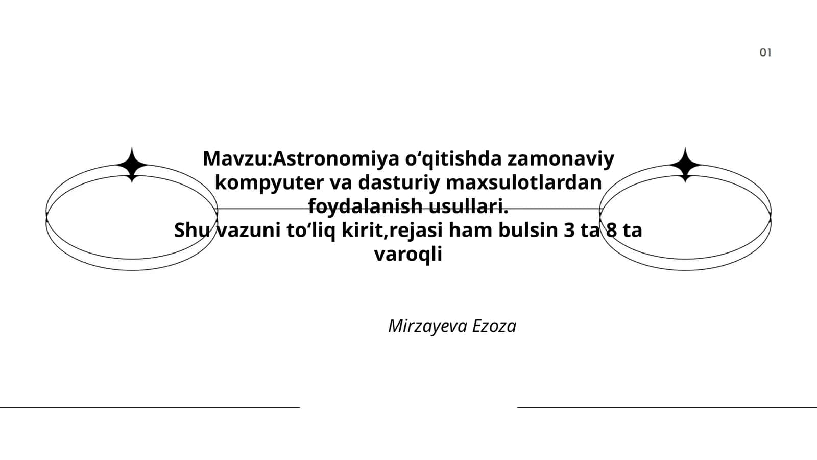 Astronomiya oʻqitishda zamonaviy kompyuter va dasturiy maxsulotlardan foydalanish usullari 1