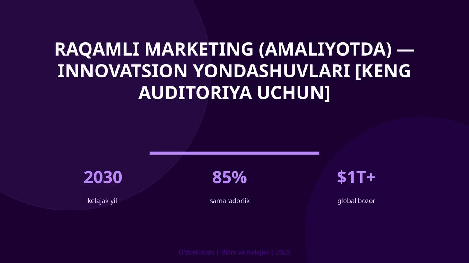 Raqamli marketing (amaliyotda) — innovatsion yondashuvlari [keng auditoriya uchun] 1