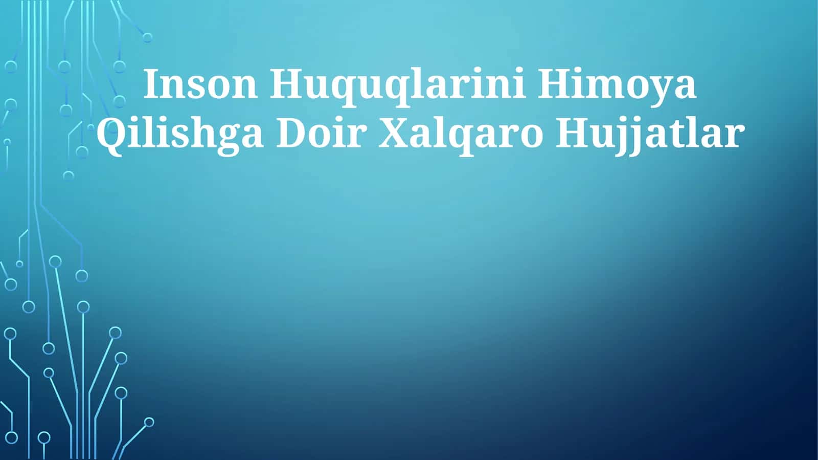 Inson Huquqlarini Himoya Qilishga Doir Xalqaro Hujjatlar 1