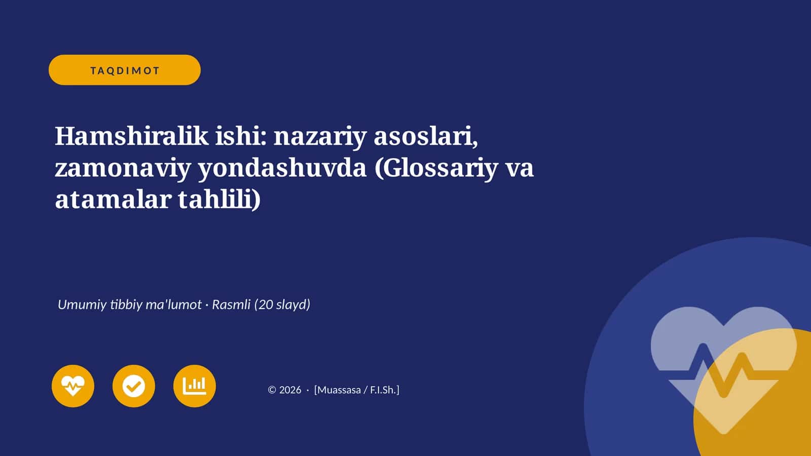 Hamshiralik ishi: nazariy asoslari, zamonaviy yondashuvda 1
