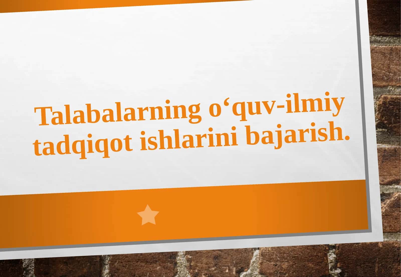 Talabalarning oʻquv-ilmiy tadqiqot ishlarini bajarish 1