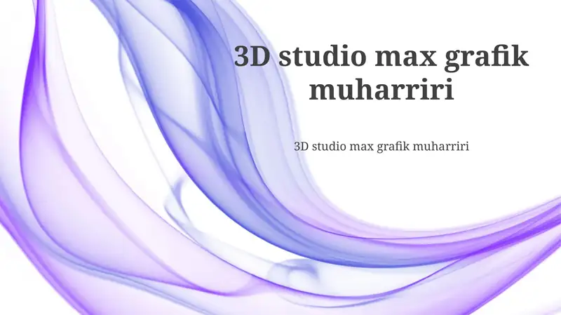 3D studio max grafik muharriri 1