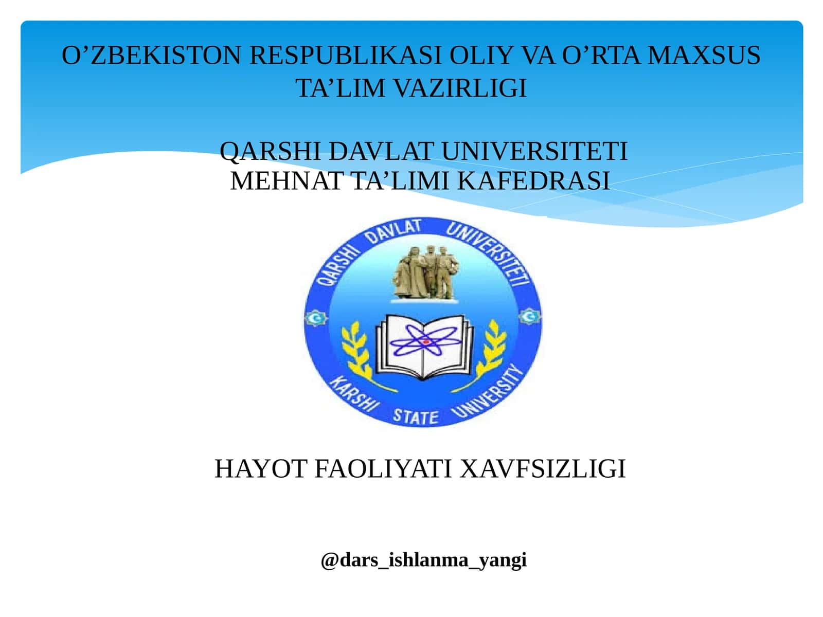 Elektr xavfsizlik asoslari 1