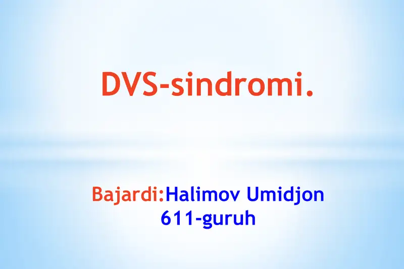 DVS-sindromi 1
