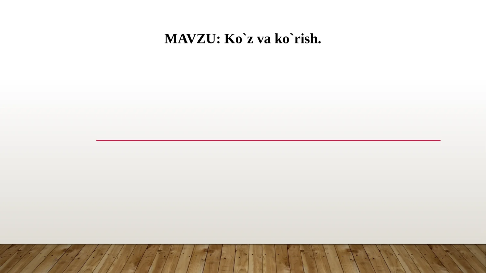 Ko`z va ko`rish 1