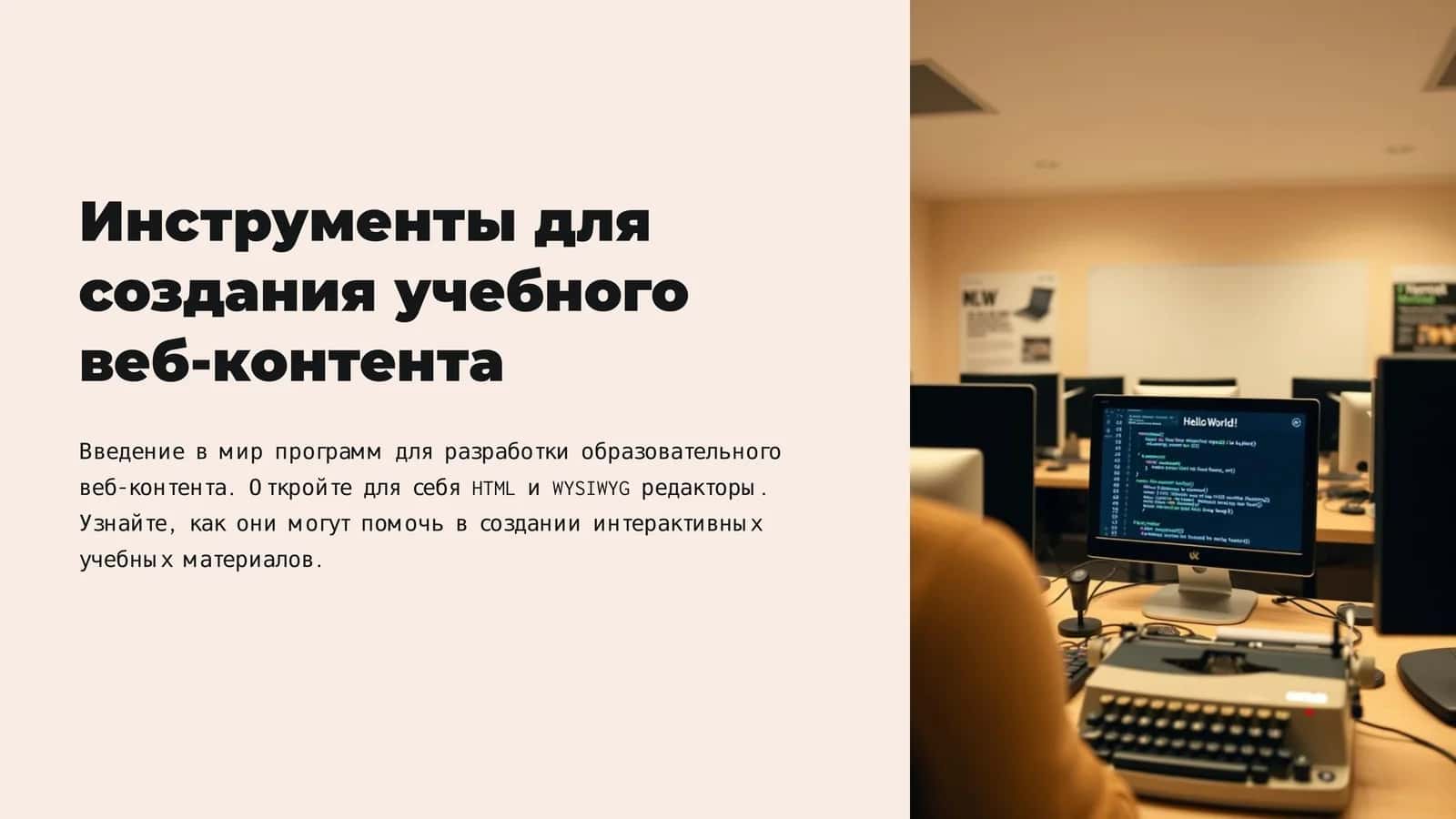 Инструменты для создания учебного веб-контента 1