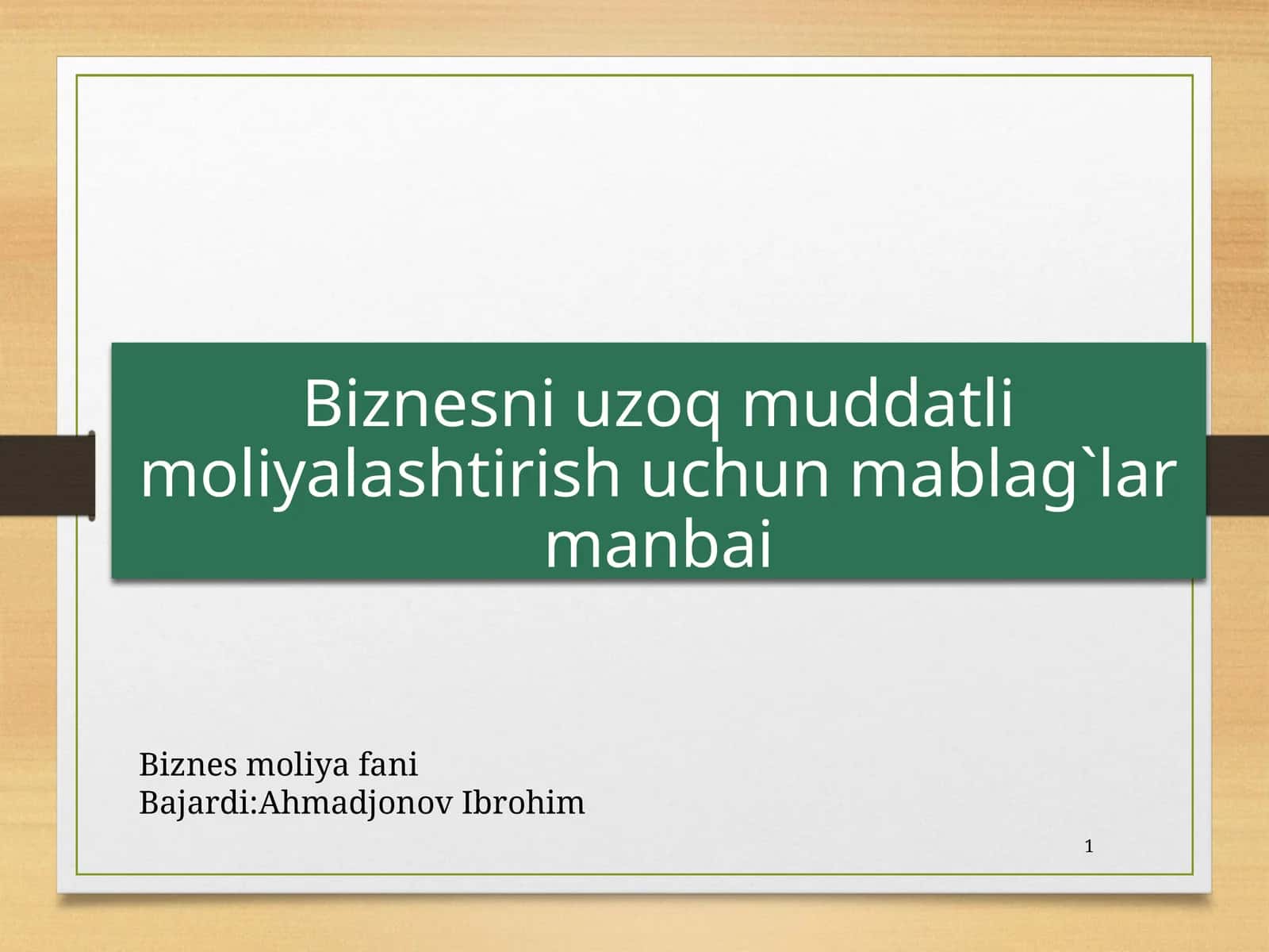Biznesmoliyafani 1