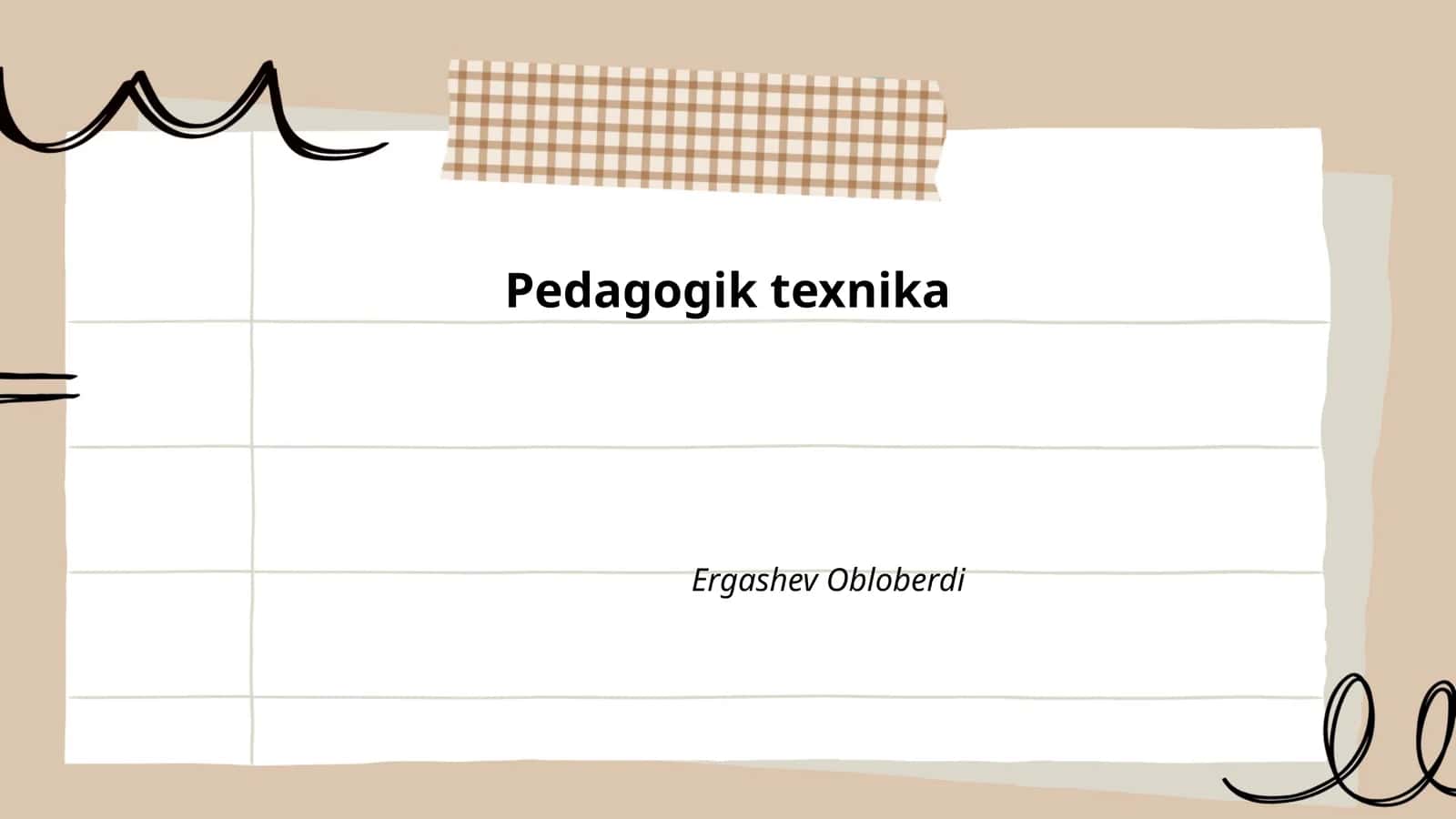 Pedagogik texnika 1