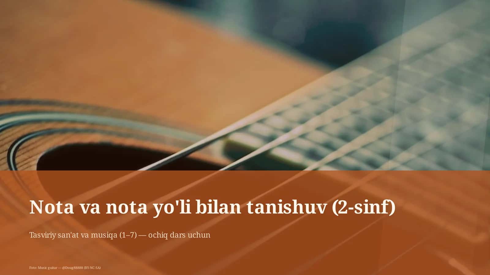Nota va nota yo'li bilan tanishuv (2-sinf) 1
