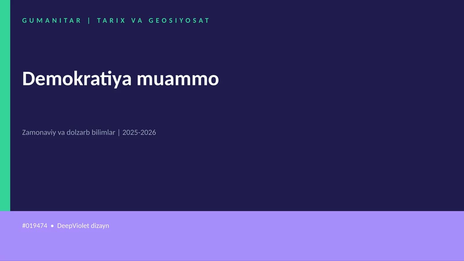 Demokratiya muammo 1
