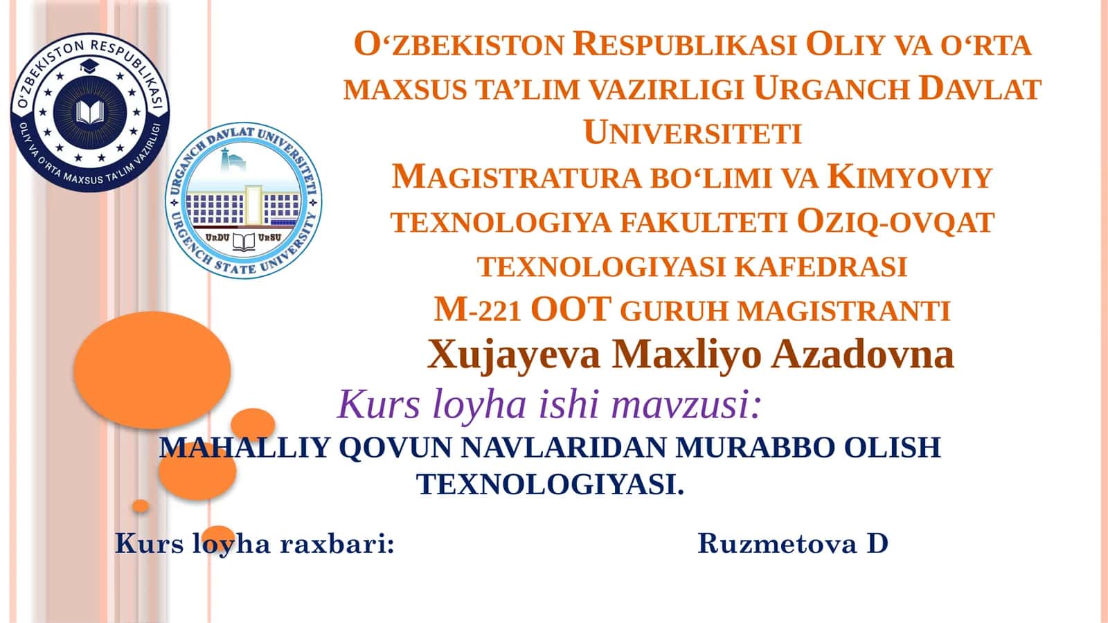 MAHALLIY QOVUN NAVLARIDAN MURABBO OLISH TEXNOLOGIYASI 1