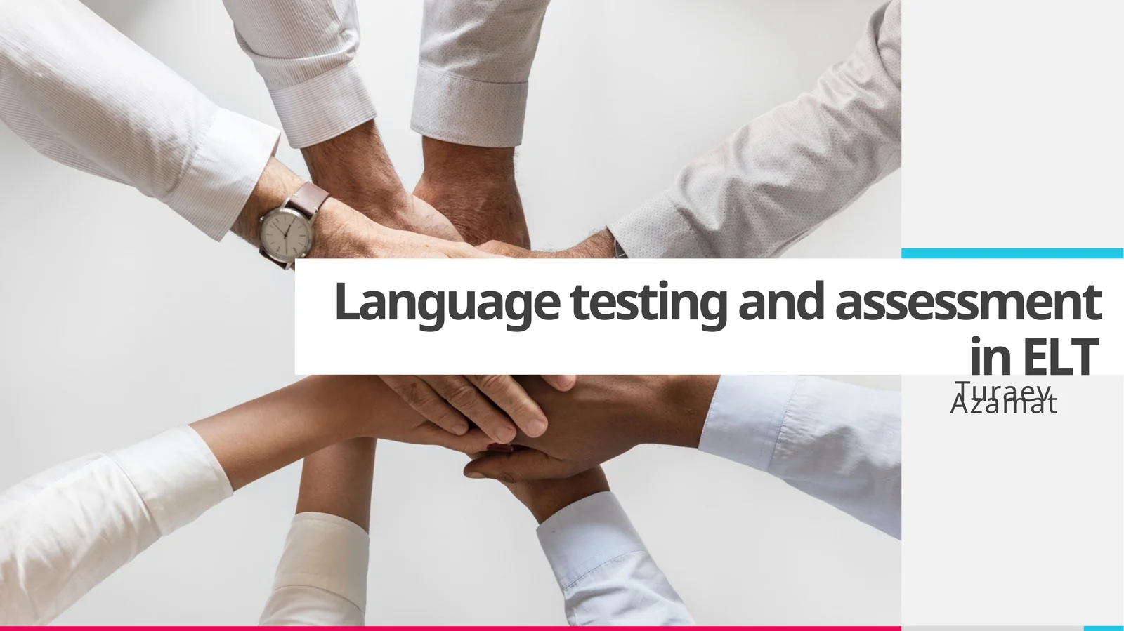 Language testing and assessment in ELT 1