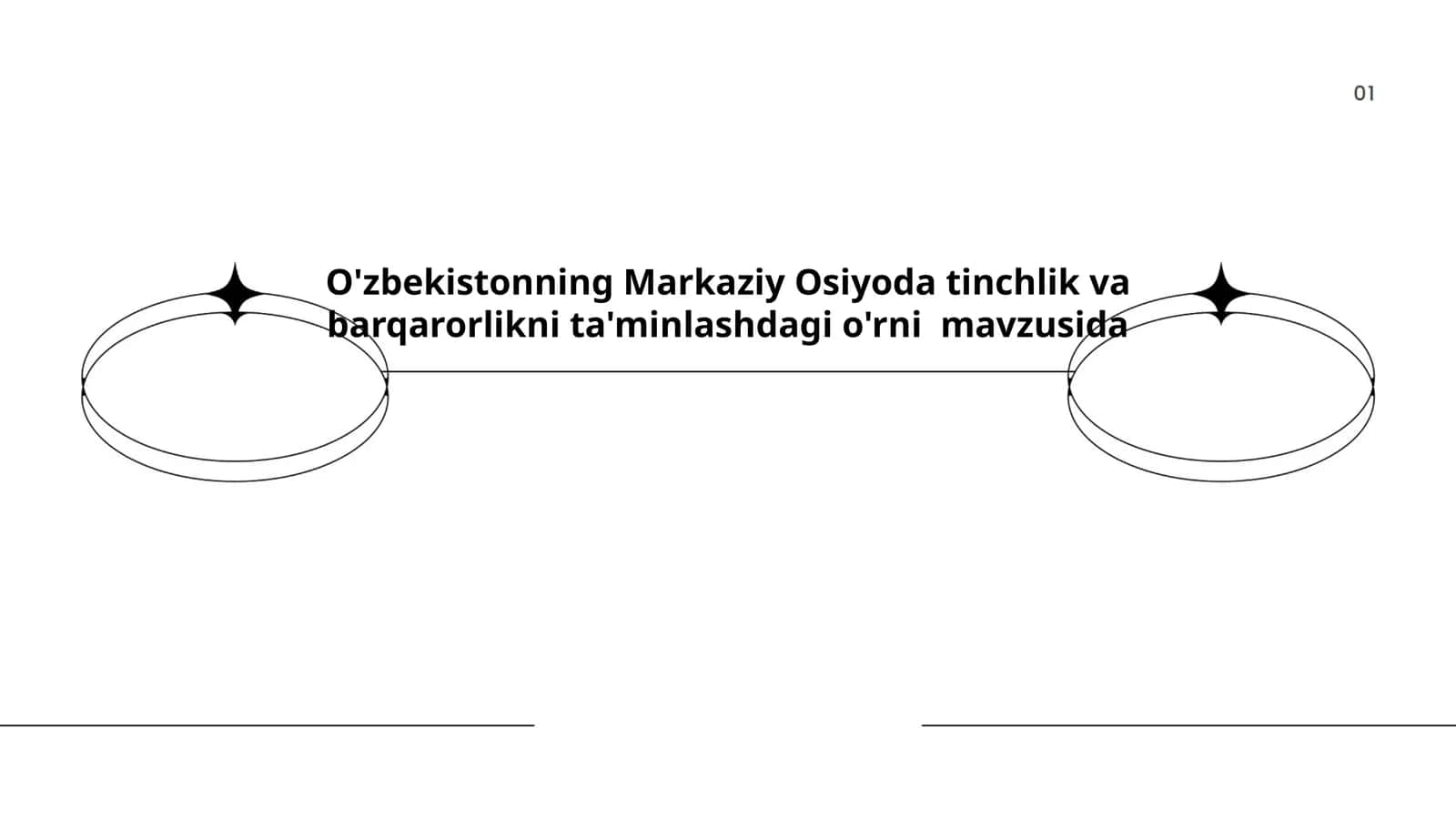 O'zbekistonning Markaziy Osiyoda tinchlik va barqarorlikni ta'minlashdagi o'rni mavzusida 1