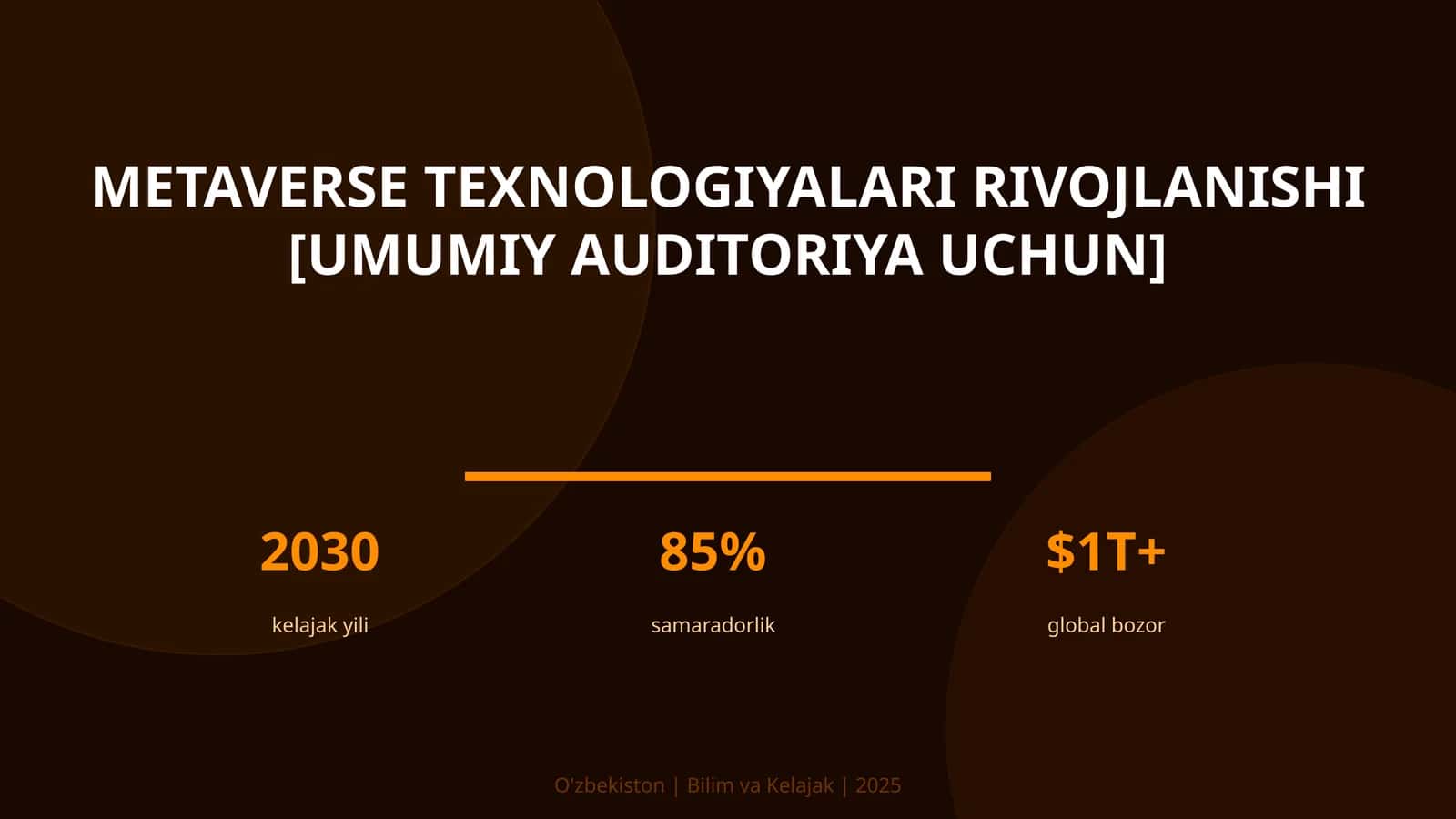 Metaverse texnologiyalari rivojlanishi [umumiy auditoriya uchun] 1