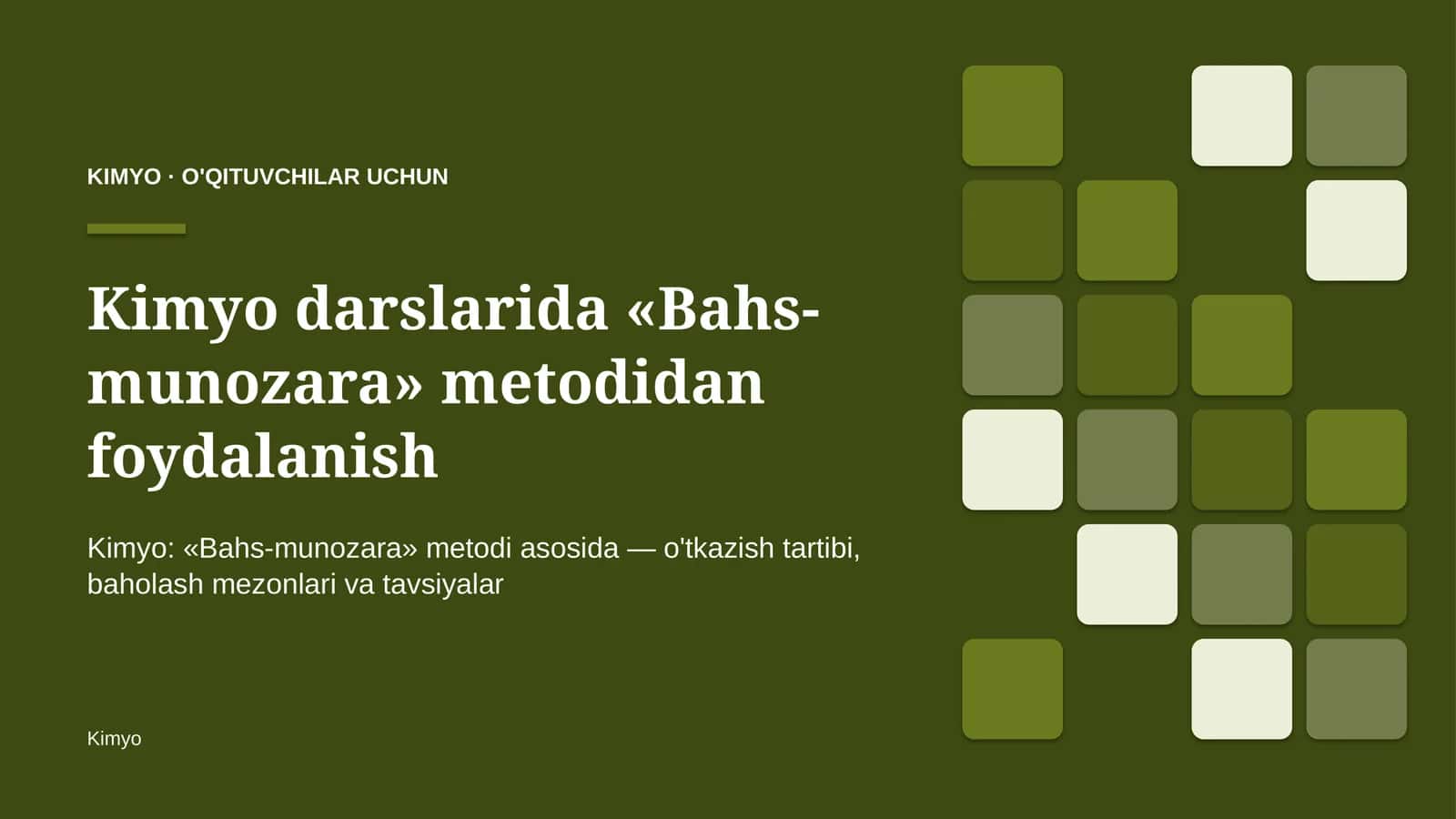 kimyo darslarida bahs munozara metodidan foydalanish 2087 1